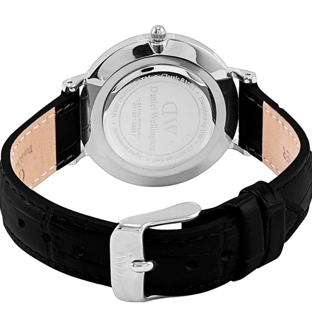  Shop Authentic Daniel Wellington Classic Petite Reading Black Dial Black Leather Strap Watch For Women - DW00100235 - Luxxuri