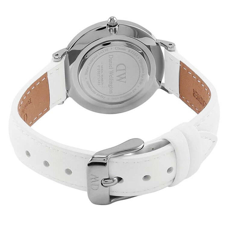  Shop Authentic Daniel Wellington Petite Bondi White Dial White Leather Strap Watch For Women - DW00100250 - Luxxuri