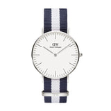  Shop Authentic Daniel Wellington Classic Glasgow White Dial Two Tone NATO Strap Unisex Watch - DW00100047 - Luxxuri