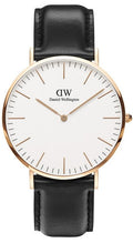  Shop Authentic Daniel Wellington Classic Sheffield White Dial Black Leather Strap Watch For Men - DW00100007 - Luxxuri