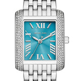  Shop Authentic Michael Kors Emery Analog Three Hand Blue Dial Silver Steel Strap Watch for Women - MK4829 - Luxxuri