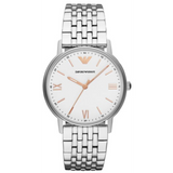  Shop Authentic Emporio Armani Kappa Quartz White Dial Silver Steel Strap Watch For Men - AR80014 - Luxxuri