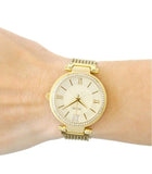  Shop Authentic Guess Soho Champagne Dial Stainless Steel Mesh Bracelet Watch For Women - W0638L2 - Luxxuri