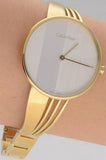  Shop Authentic Calvin Klein Drift Silver Dial Gold Steel Strap Watch for Women - K6S2N516 - Luxxuri