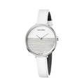  Shop Authentic Calvin Klein Rise White Grey Dial White Leather Strap Watch for Women - K7A231L6 - Luxxuri