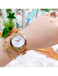  Shop Authentic Calvin Klein Class White Dial Rose Gold Steel Strap Watch for Women - K6R23626 - Luxxuri