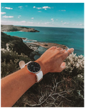  Shop Authentic Daniel Wellington Classic Dover Black Dial White Nylon Strap Watch For Women - DW00100310 - Luxxuri