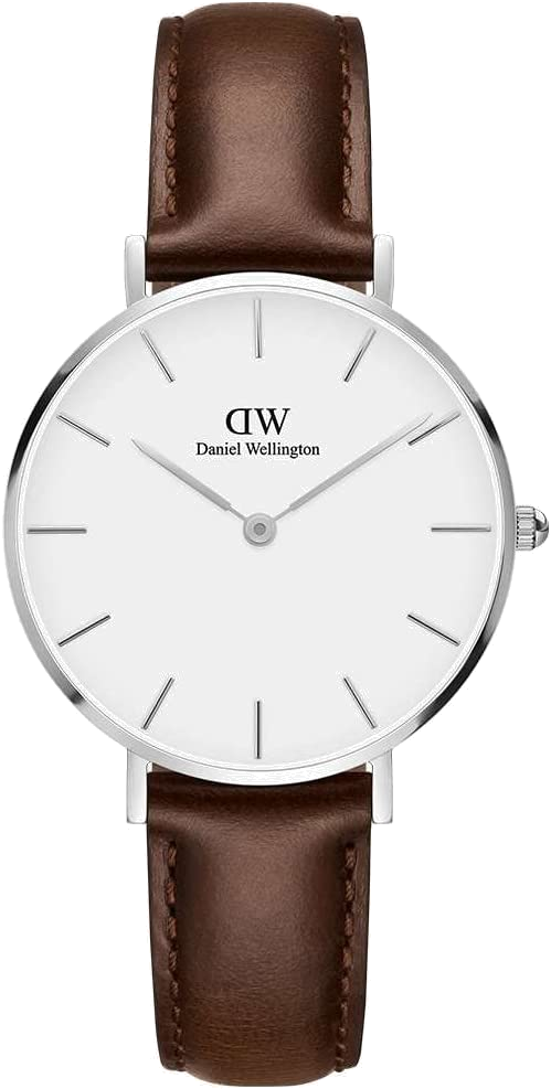  Shop Authentic Daniel Wellington Classic Petite White Dial Brown Leather Strap Watch For Women - DW00100239 - Luxxuri