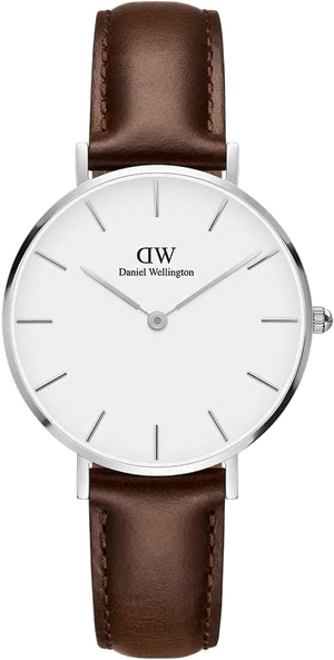  Shop Authentic Daniel Wellington Classic Petite White Dial Brown Leather Strap Watch For Women - DW00100239 - Luxxuri