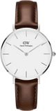  Shop Authentic Daniel Wellington Classic Petite White Dial Brown Leather Strap Watch For Women - DW00100239 - Luxxuri