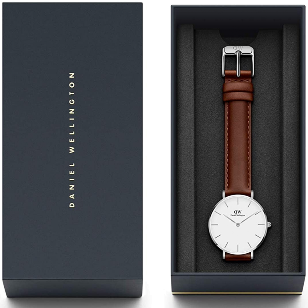 Shop Authentic Daniel Wellington Classic Petite St Mawes White Dial Brown Leather Strap Watch For Women - DW00100187 - Luxxuri