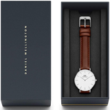  Shop Authentic Daniel Wellington Classic Petite St Mawes White Dial Brown Leather Strap Watch For Women - DW00100187 - Luxxuri