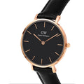 Shop Authentic Daniel Wellington Classic Petite Sheffield Black Dial Black Leather Strap Watch For Women - DW00100224 - Luxxuri