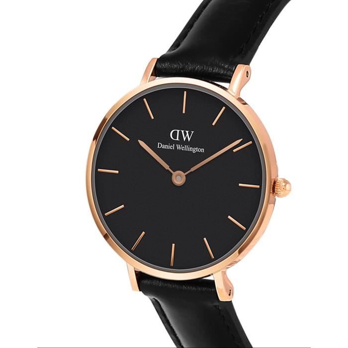  Shop Authentic Daniel Wellington Classic Petite Sheffield Black Dial Black Leather Strap Watch For Women - DW00100224 - Luxxuri