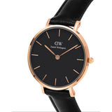  Shop Authentic Daniel Wellington Classic Petite Sheffield Black Dial Black Leather Strap Watch For Women - DW00100224 - Luxxuri