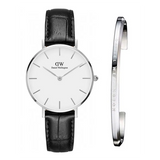  Shop Authentic Daniel Wellington Classic Petite Reading White Dial Black Leather Strap Watch For Women - DW00100185 - Luxxuri