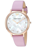  Shop Authentic Emporio Armani Kappa Mother Of Pearl White Dial Pink Leather Strap Watch For Women - AR11130 - Luxxuri