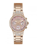  Shop Authentic Guess Glitz Multi Function Diamonds Pink Dial Rose Gold Steel Strap Watch for Women - GW0320L6 - Luxxuri
