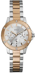  Shop Authentic Guess Mist Quartz Silver Dial Two Tone Steel Strap Watch For Women - W0443L4 - Luxxuri