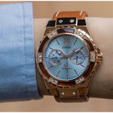  Shop Authentic Guess Limelight Quartz White Dial Brown Leather Strap Watch For Women - W0775L7 - Luxxuri