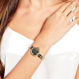  Shop Authentic Marc Jacobs Courtney Mother of Pearl Black Dial Gold Steel Strap Watch for Women - MJ3460 - Luxxuri
