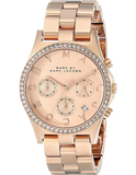  Shop Authentic Marc Jacobs Henry Chronograph Rose Gold Dial Rose Gold Steel Strap Watch for Women - MBM3118 - Luxxuri