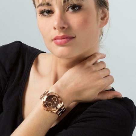  Shop Authentic Marc Jacobs Blade Chronograph Brown Dial Rose Gold Steel Strap Watch for Women - MBM3308 - Luxxuri