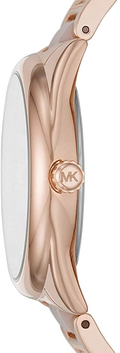  Shop Authentic Michael Kors Janelle Three Hand Rose Gold Dial Two Tone Steel Strap Watch For Women - MK7135 - Luxxuri