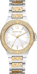  Shop Authentic Michael Kors Lennox Three Hand Silver Dial Two Tone Steel Strap Watch For Women - MK7338 - Luxxuri