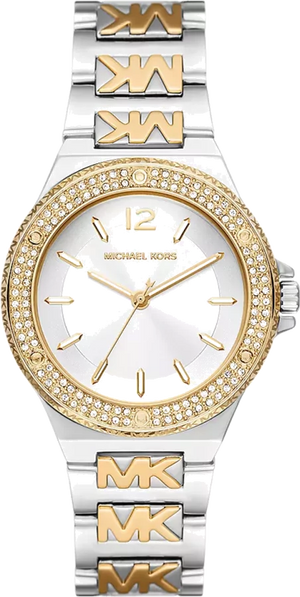  Shop Authentic Michael Kors Lennox Three Hand Silver Dial Two Tone Steel Strap Watch For Women - MK7338 - Luxxuri