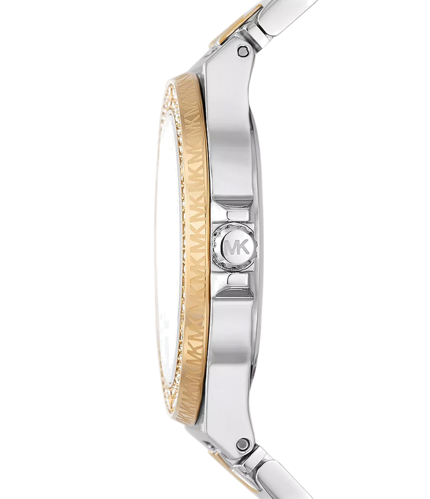  Shop Authentic Michael Kors Lennox Three Hand Silver Dial Two Tone Steel Strap Watch For Women - MK7338 - Luxxuri