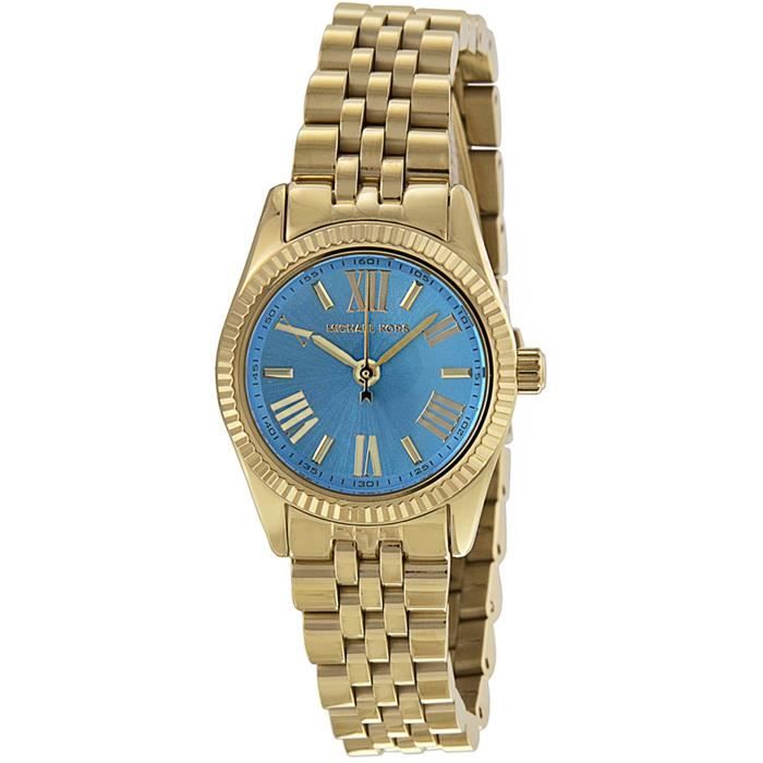  Shop Authentic Michael Kors Lexington Quartz Blue Dial Gold Steel Strap Watch For Women - MK3271 - Luxxuri