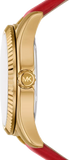  Shop Authentic Michael Kors Lexington Three Hand Red Dial Red Leather Strap Watch For Women - MK4747 - Luxxuri