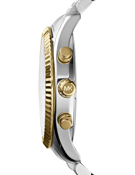 Michael Kors Lexington Silver Dial Two Tone Steel Strap Watch for Women - MK5955