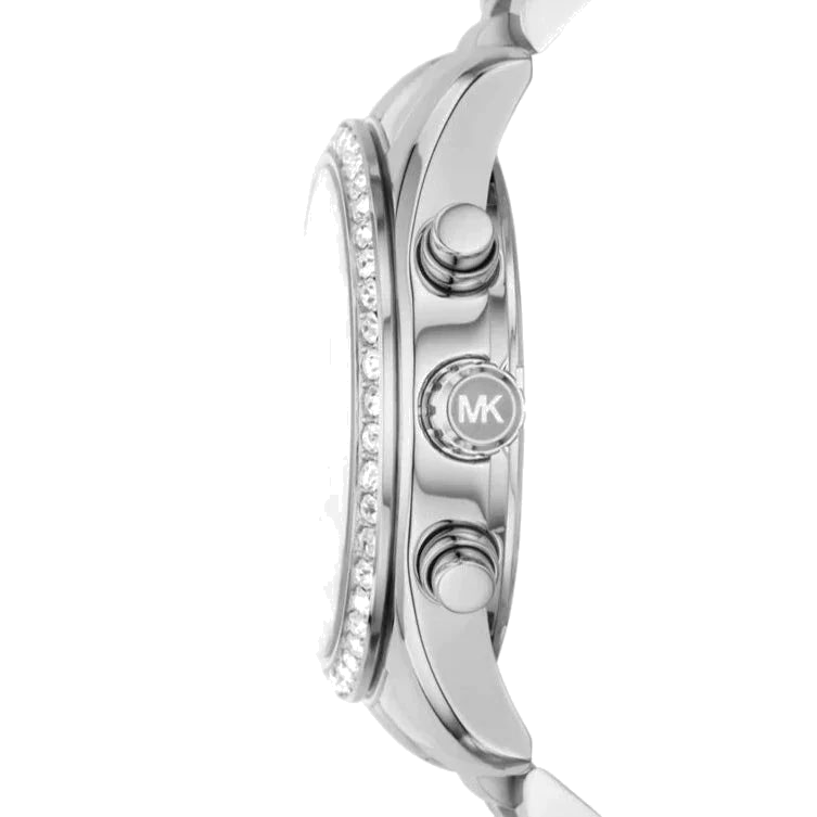  Shop Authentic Michael Kors Lexington Chronograph Black Dial Silver Steel Strap Watch For Women - MK7277 - Luxxuri