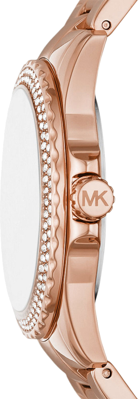 Michael Kors Camille Quartz Mother of Pearl White Dial Rose Gold Steel Strap Watch For Women - MK7364