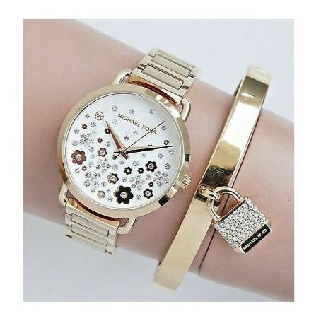  Shop Authentic Michael Kors Portia Quartz White Dial Gold Steel Strap Watch for Women - MK3840 - Luxxuri