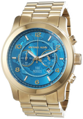  Shop Authentic Michael Kors Runway Stop Hunger Blue Dial Gold Steel Strap Watch for Men - MK8315 - Luxxuri
