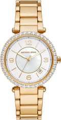  Shop Authentic Michael Kors Parker Mother of Pearl White Dial Gold Steel Strap Watch For Women - MK4693 - Luxxuri