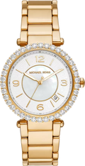  Shop Authentic Michael Kors Parker Mother of Pearl White Dial Gold Steel Strap Watch For Women - MK4693 - Luxxuri