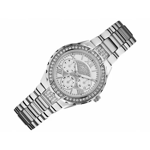 Guess Viva Quartz Silver Dial Silver Steel Strap Watch For Women - W0111l1