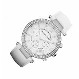  Shop Authentic Michael Kors Parker White Dial White Leather Strap Watch for Women - MK2277 - Luxxuri