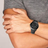  Shop Authentic Fossil Grant Chronograph Black Dial Black Leather Strap Watch for Men - FS5132 - Luxxuri