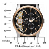  Shop Authentic Fossil Twist Multi-Function Chronograph Black Dial Black Leather Strap Watch for Men - ME1099 - Luxxuri