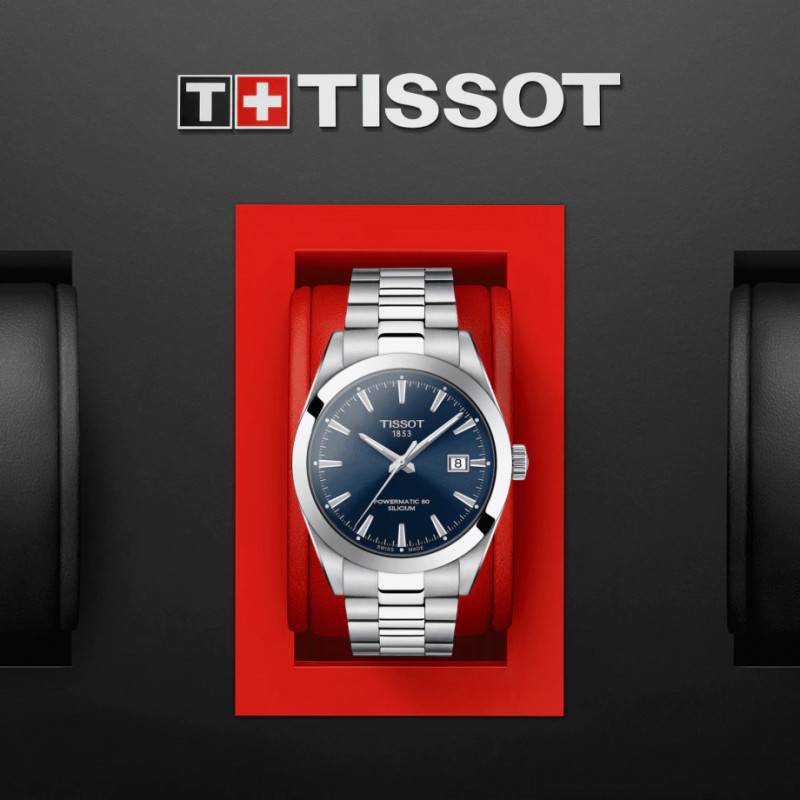  Shop Authentic Tissot Gentlemen Powermatic 80 Silicium Blue Dial Silver Steel Strap Watch For Men - T127.407.11.041.00 - Luxxuri