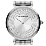  Shop Authentic Emporio Armani Gianni T-Bar Quartz Silver Dial Silver Steel Strap Watch For Women - AR11445 - Luxxuri