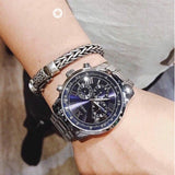  Shop Authentic Guess Horizon Chronograph Quartz Blue Dial Silver Steel Strap Watch for Men - W0379G3 - Luxxuri