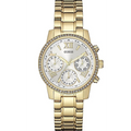  Shop Authentic Guess Mini Sunrise Diamonds Silver Dial Gold Steel Strap Watch for Women - W0623L3 - Luxxuri