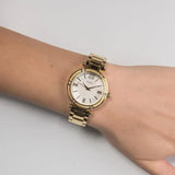  Shop Authentic Guess Park Ave South Analog White Dial Gold Steel Strap Watch For Women - W0767L2 - Luxxuri