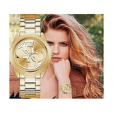  Shop Authentic Guess G-Twist Gold Dial Gold Steel Strap Watch for Women - W1082L2 - Luxxuri